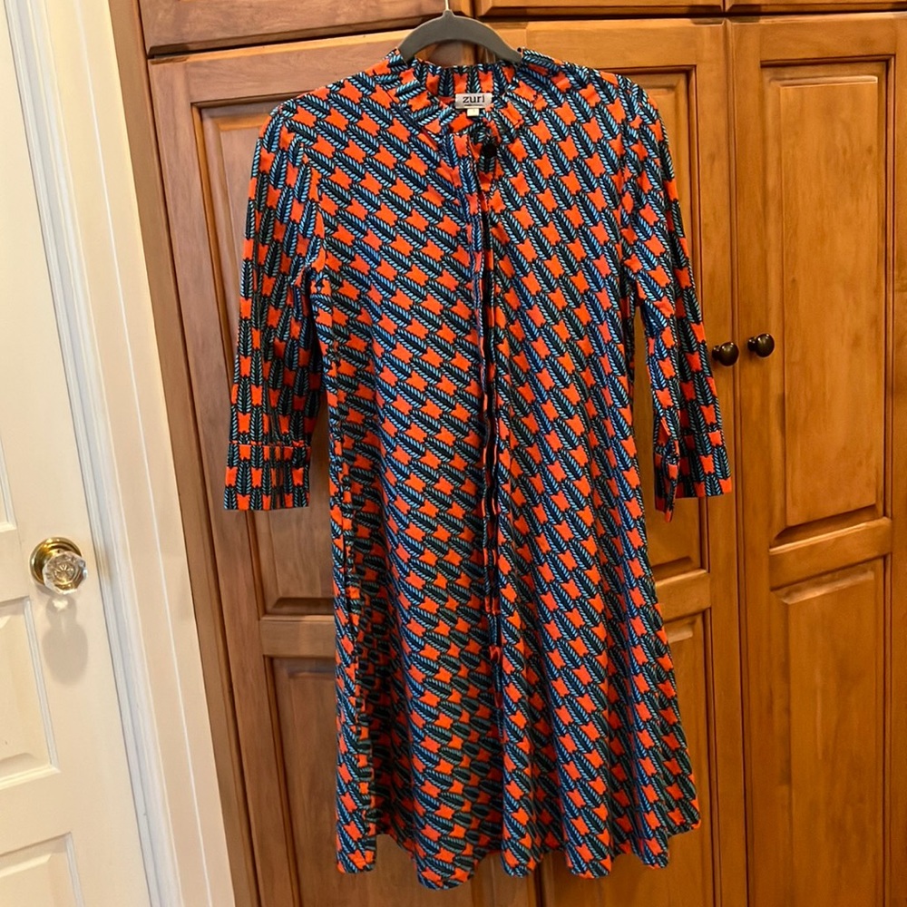 Zuri Dress  made in Kenya and patchwork tote. NWOT